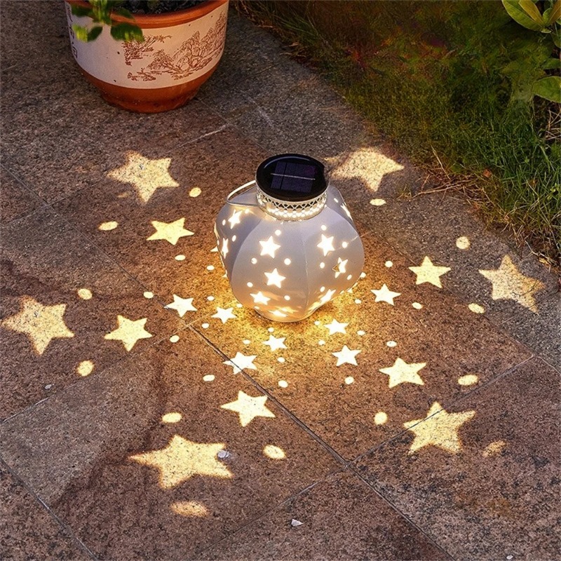 Garden Lighting Decor - Bahçe Yıldız Projektör Lambası Asılı Güneş