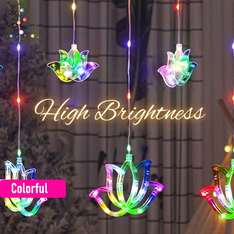 Lighting Decoration For Diwali - 4M 8 Modlu Deepavali Lotus Sarkıt