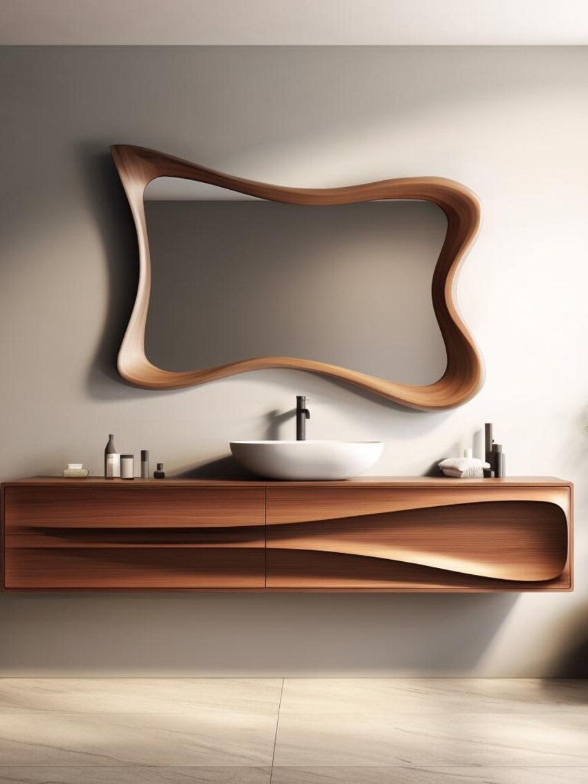 Vintage Lighting Decor - & Fransız tarzı Vintage Ahşap Banyo