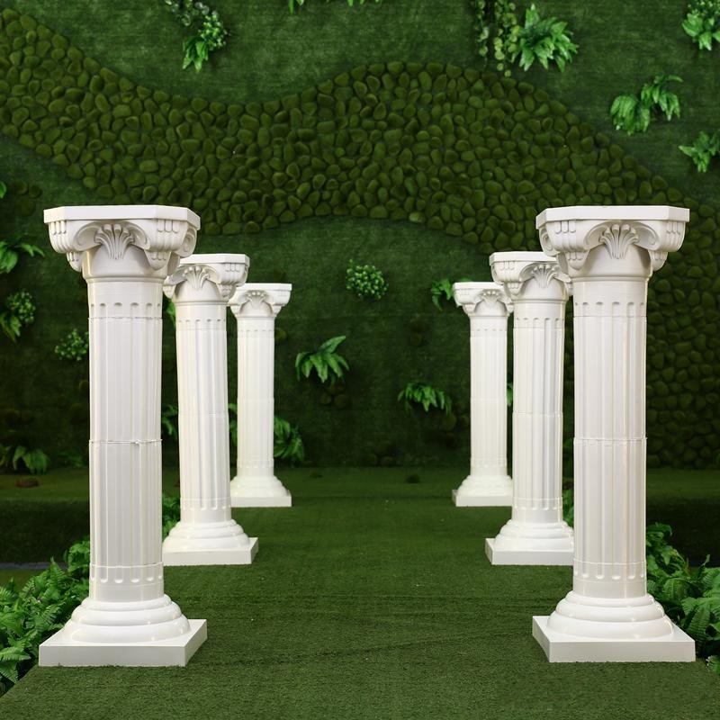 Lighting Decoration Stand - 65cm 113cm Beyaz Plastik Roma Sütunu