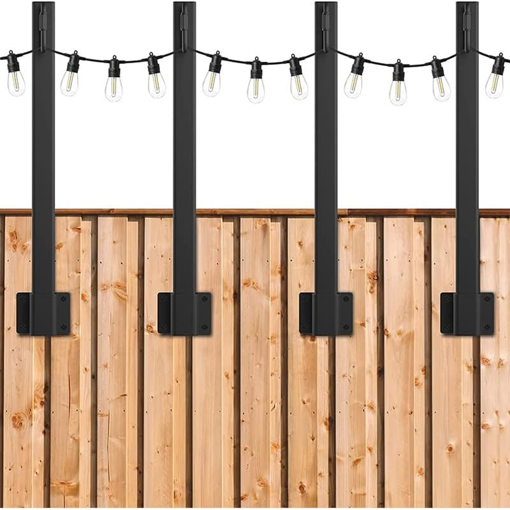 Lighting Decoration Stand - 4 Adet Metal Işık Direği, Klipsli