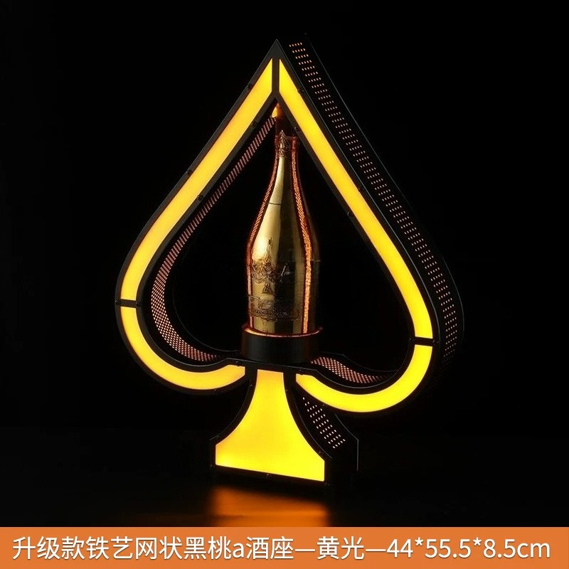 Lighting Decoration Stand - Demir Sanatı LED Işıklı Şarap Şişesi