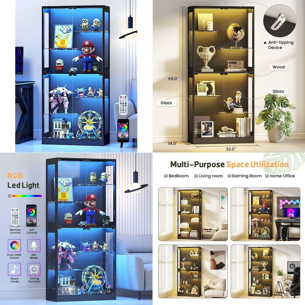 Lighting & Home Decor Studio Photos - Cam Kapılı Vitrin Dolabı 69 RGB