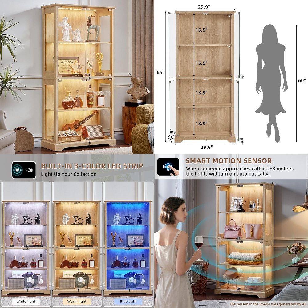 Lighting & Home Decor Studio Photos - Çiftlik Evi Tipi Camlı Vitrin Dolabı,