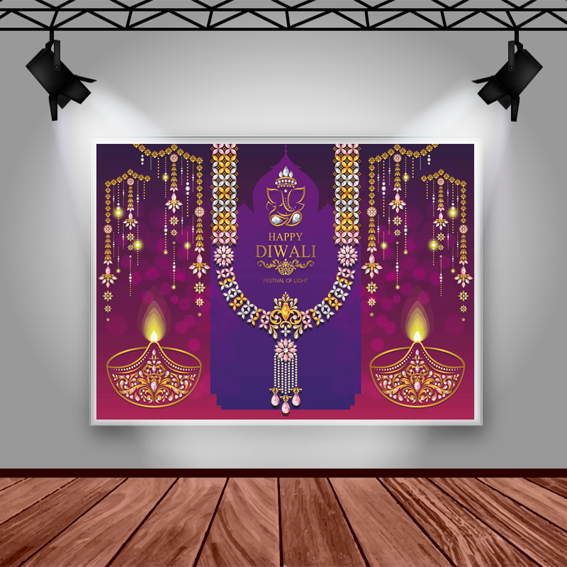 Mutlu Diwali Fotoğraf Backdrop - Lighting Decoration For Diwali incelemesi ve fiyatı