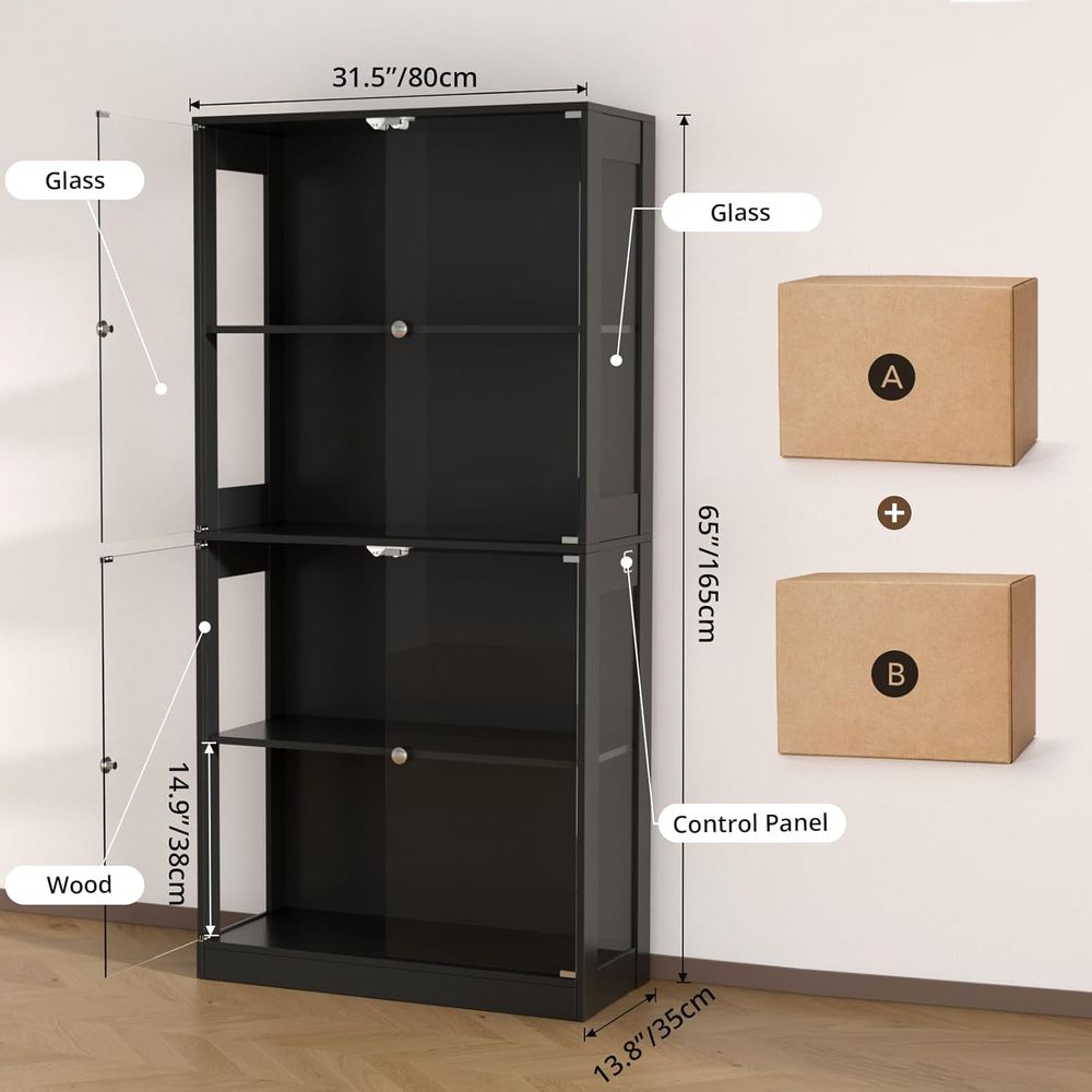 65 Cam Kapılı Vitrin, Sensörlü - Lighting & Home Decor Studio Photos incelemesi ve fiyatı