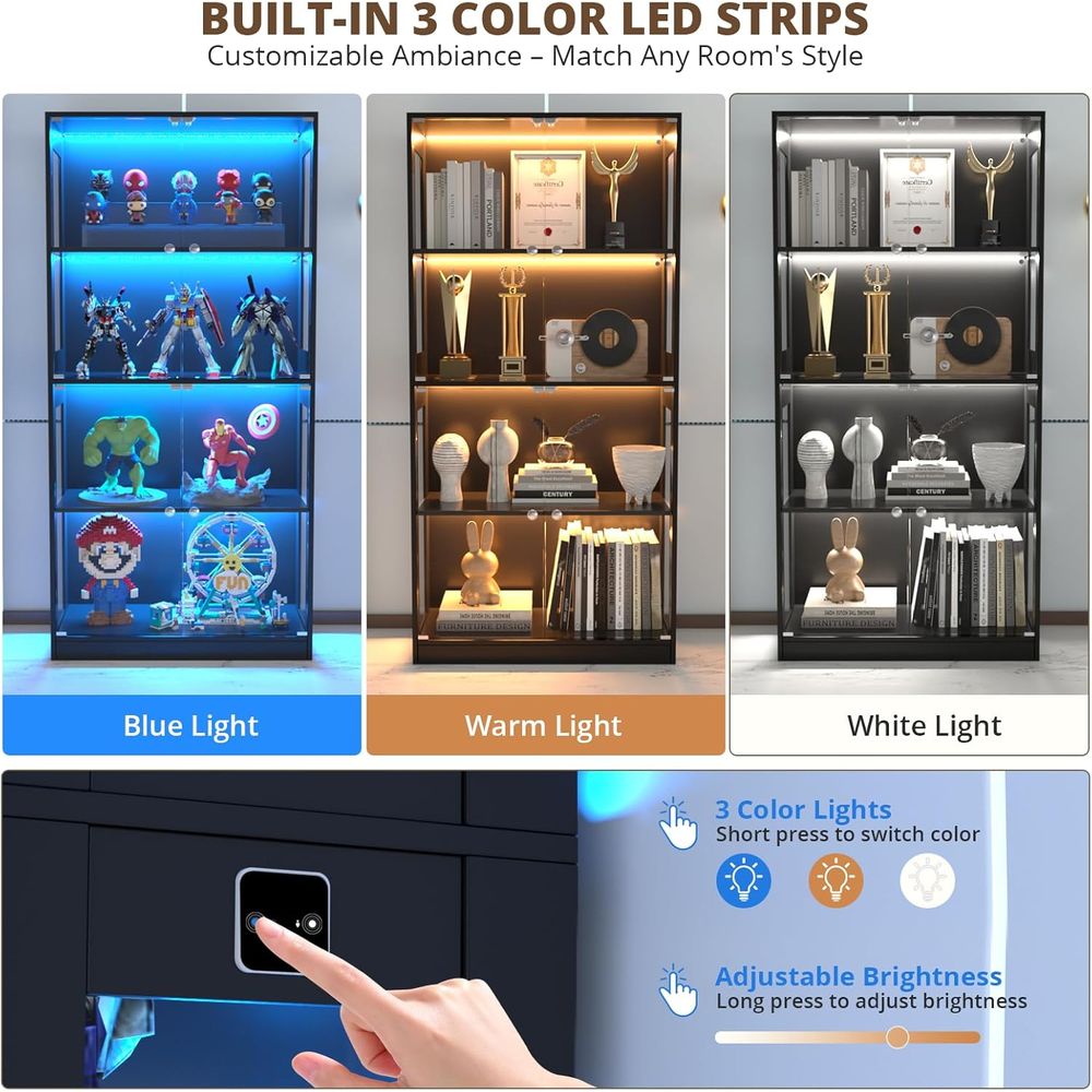 65 Cam Kapılı Vitrin, Sensörlü - Lighting & Home Decor Studio Photos incelemesi ve fiyatı