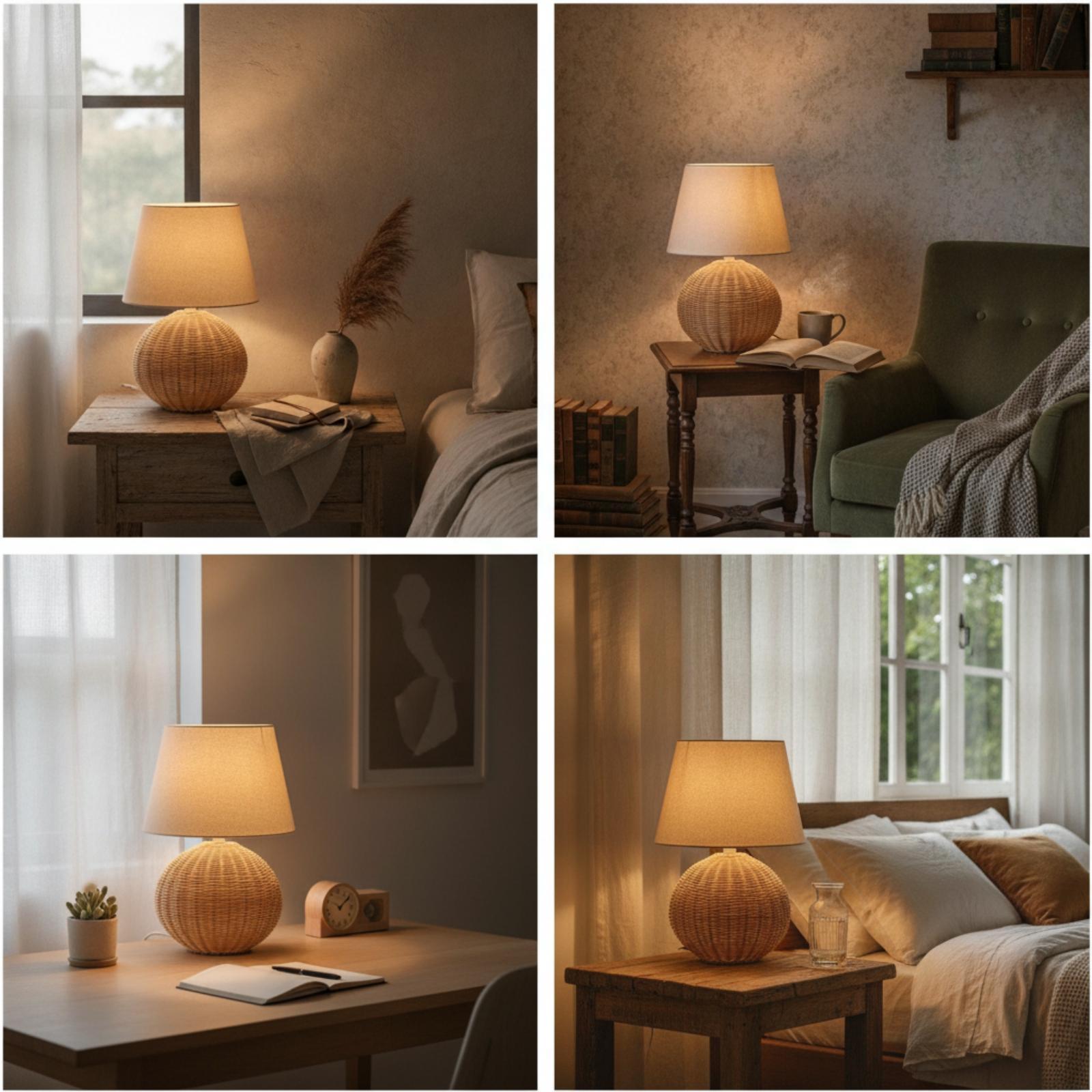 Yatak Başı Lambası Rattan Taba - Room Lighting Bedroom Decor incelemesi ve fiyatı