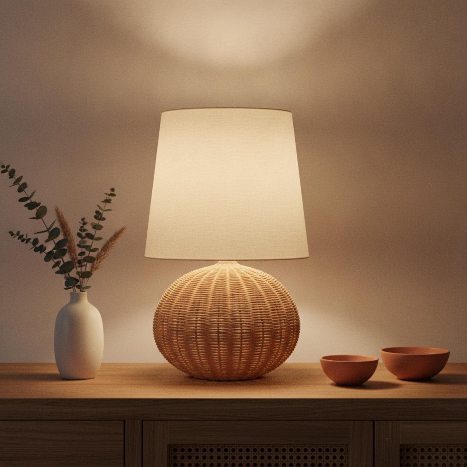 Yatak Başı Lambası Rattan Taba - Room Lighting Bedroom Decor incelemesi ve fiyatı