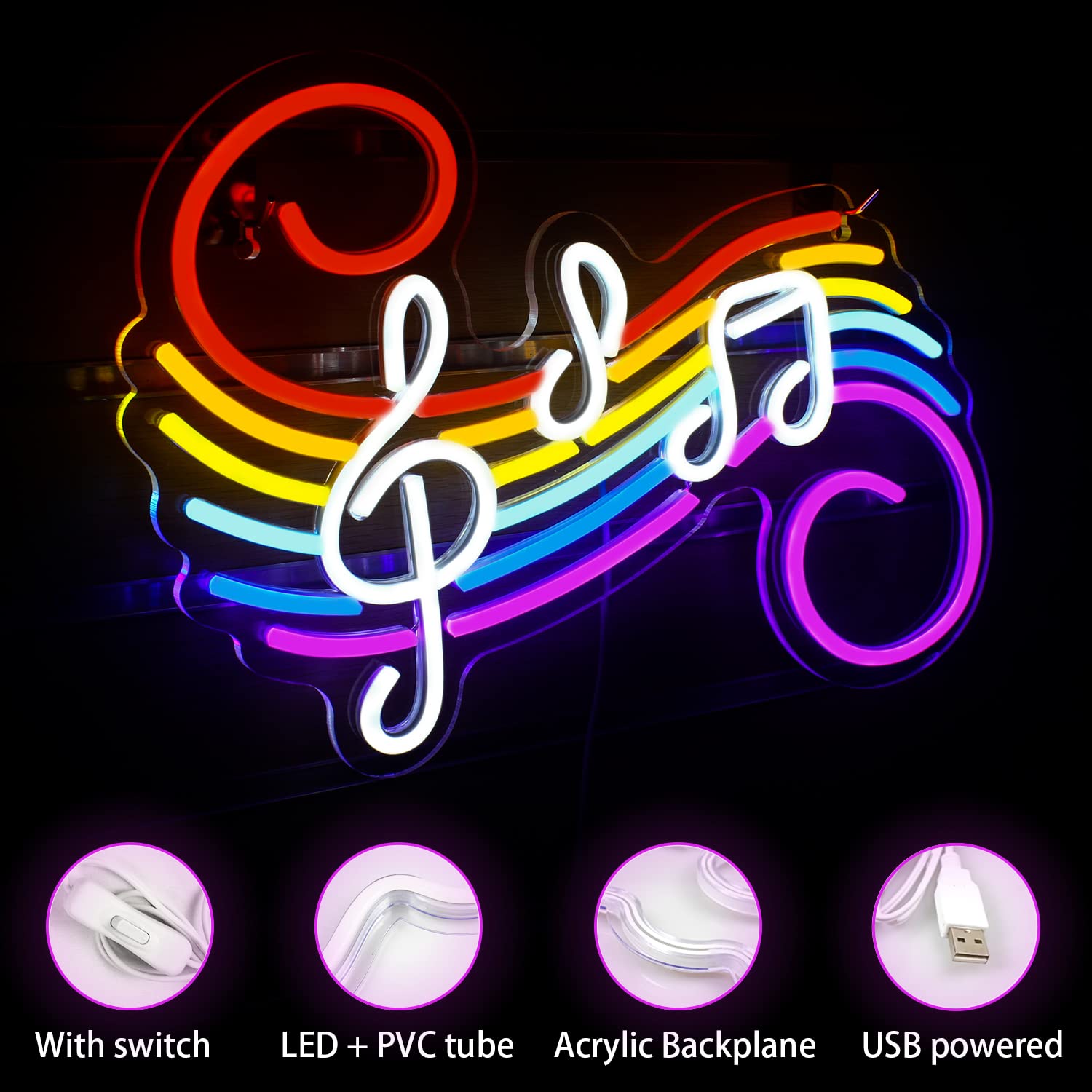 Müzik Notları Neon Tabela Özel - Lighting Decoration Wedding incelemesi ve fiyatı