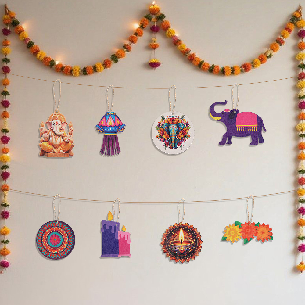 Diwali Temalı Dekor - Ahşap Ta - Lighting Decoration For Diwali incelemesi ve fiyatı