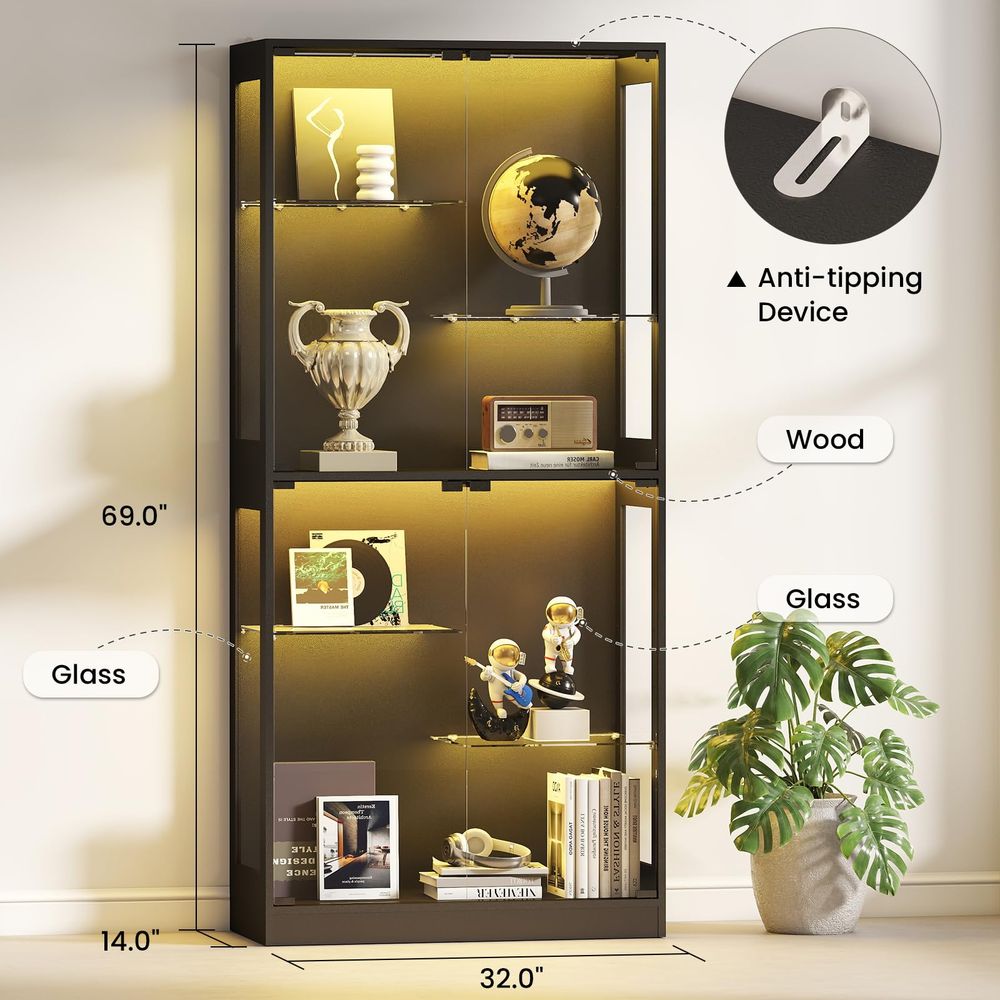 Cam Kapılı Vitrin Dolabı 69 RG - Lighting & Home Decor Studio Photos incelemesi ve fiyatı