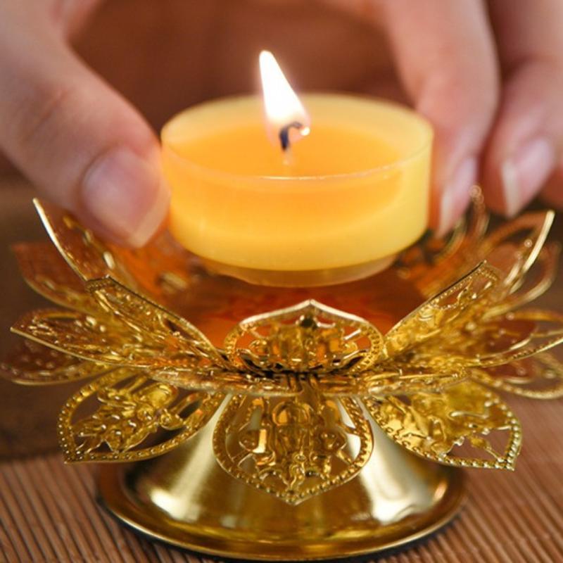Altın Lotus Tasarımlı Tealight - Vintage Lighting Decor incelemesi ve fiyatı