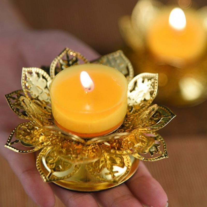 Altın Lotus Tasarımlı Tealight - Vintage Lighting Decor incelemesi ve fiyatı